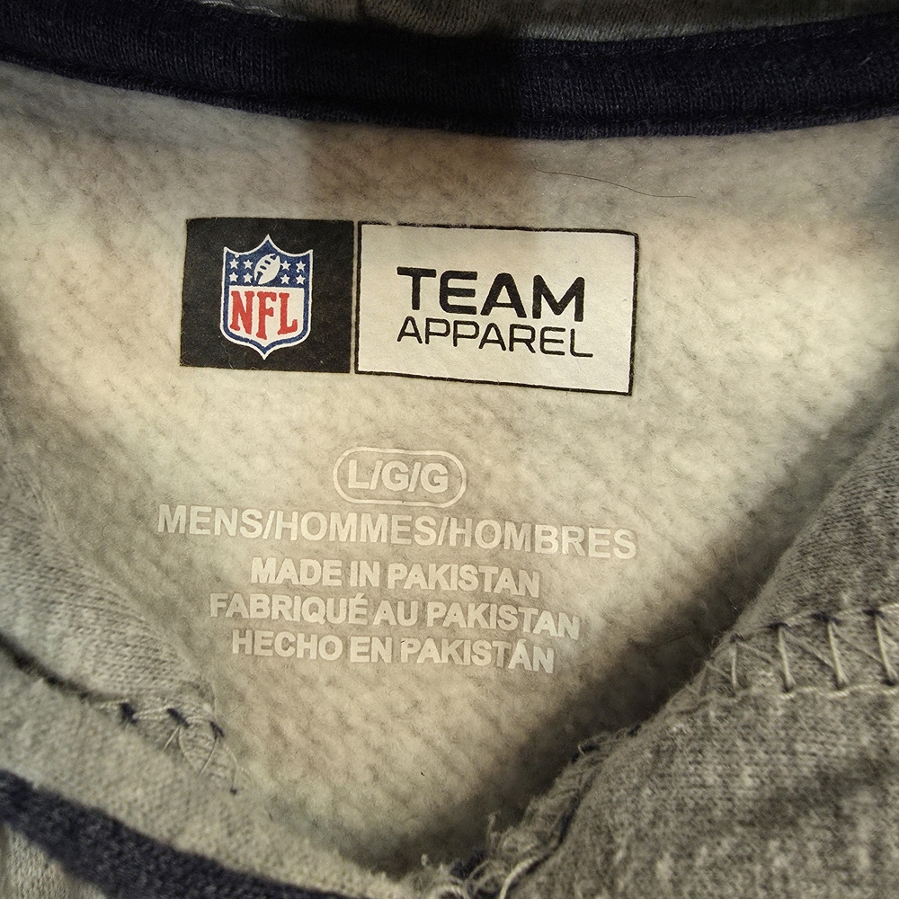 NFL Denver Broncos Pullover Hoodie in gray and blue unisex size L - Picture 2 of 8